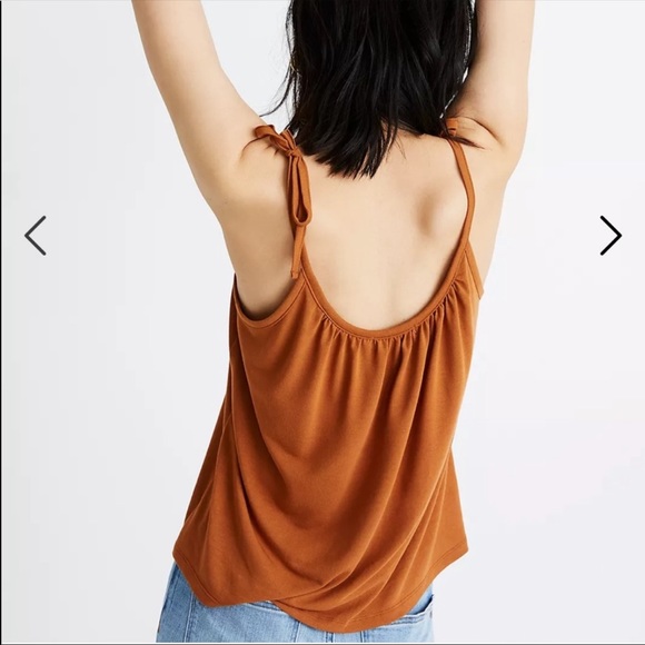 Madewell Crosshatch Tie-Strap Tank Top size S - Picture 2 of 10